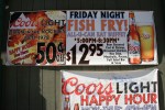 Mazeppa #32 fish fry&nbsp;sign