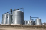 Flooding, #69 grain bins in Vesta