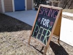 Minnesota in spring, Sign at Chapel Brewing in&nbsp;Dundas