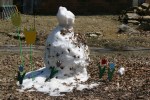 Minnesota spring, #98 melting snowman