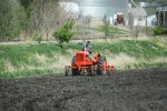 Rural Minnesota, #130 vintage tractor in field