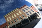 Central Ave, #171 building reflection on van window