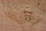 Art in Decorah, #106 stone face sculpture&nbsp;close-up