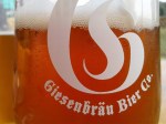 Gieenbrau beer glass&nbsp;close-up