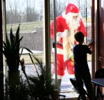 Santa, #5 opening door for