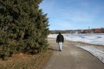 Winter walk in Minnesota, #31 walking along trail in&nbsp;Faribault