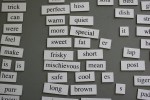 poetry, #43 words close up