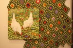 Malia Wiley, #80 Hens on Crochet painting &&nbsp;afghan