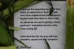 Sweet corn stand, note on&nbsp;#4