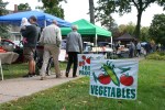Farmer’s market, #39 vegetable sign in&nbsp;foreground