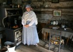 Night at the Museum, #55 pioneer woman in log&nbsp;cabin