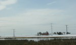 Wisconsin, #4715 red barn in snowy&nbsp;landscape
