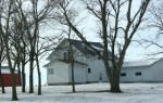 House, close-up white farmhouse & red shed,&nbsp;#5494