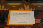Photo exhibit, #5853 Curtis quote on&nbsp;blanket