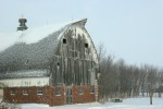 Winter storm, #5738 weathered&nbsp;barn