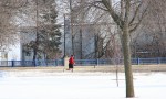 February in Faribault, MN, #6118 jogging in&nbsp;shorts