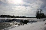 February in Faribault, MN, #6121 dam & river from&nbsp;shore