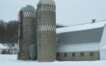 Rural MN, #5774 barn & silos&nbsp;close-up