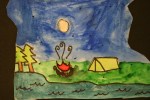 Student art, #6549 camping&nbsp;scene