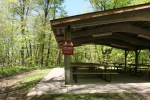 Rice Lake State Park, #7429 picnic shelter & social distancing&nbsp;sign