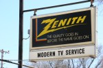 TV, #7022 Zenith sign&nbsp;close-up