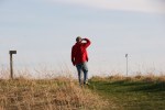 Nature center, #7197 Randy looking over prairie