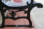 Benches, #9809 fleur de lis symbol on