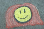 Chalk art, #506 smiley face