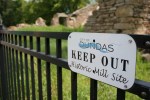 Tour, #620 keep out sign at old mill&nbsp;site