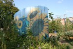 Bike trail, #1019 sunflower art fence&nbsp;panel
